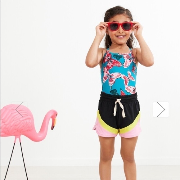 Hanna Andersson NWT Sunblock One Piece Swimsuit  Petal Pink Orcas Dolphins 80 - Picture 5 of 9